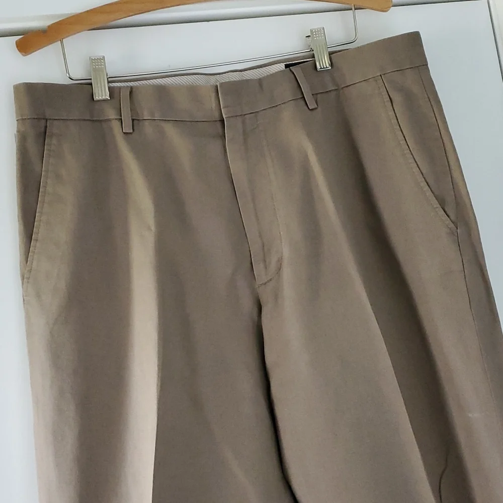 Brown taupe linen/cotton blend dress trouser pant!